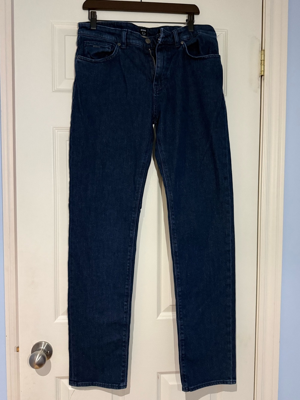 Men’s Hugo Boss “Maine” Classic Straight Regular Fit Dark Blue Women’s Jeans